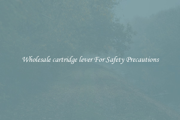 Wholesale cartridge lever For Safety Precautions