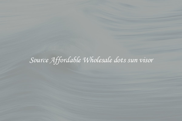 Source Affordable Wholesale dots sun visor