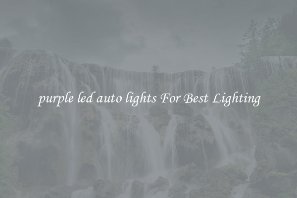 purple led auto lights For Best Lighting