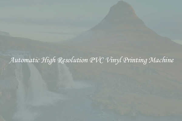 Automatic High Resolution PVC Vinyl Printing Machine
