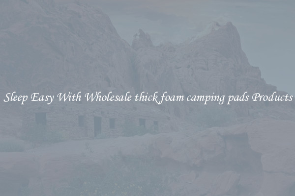 Sleep Easy With Wholesale thick foam camping pads Products